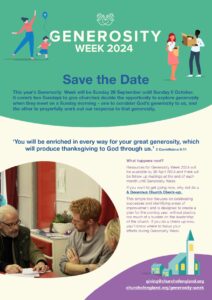 Generosity Week 2024 save the date poster