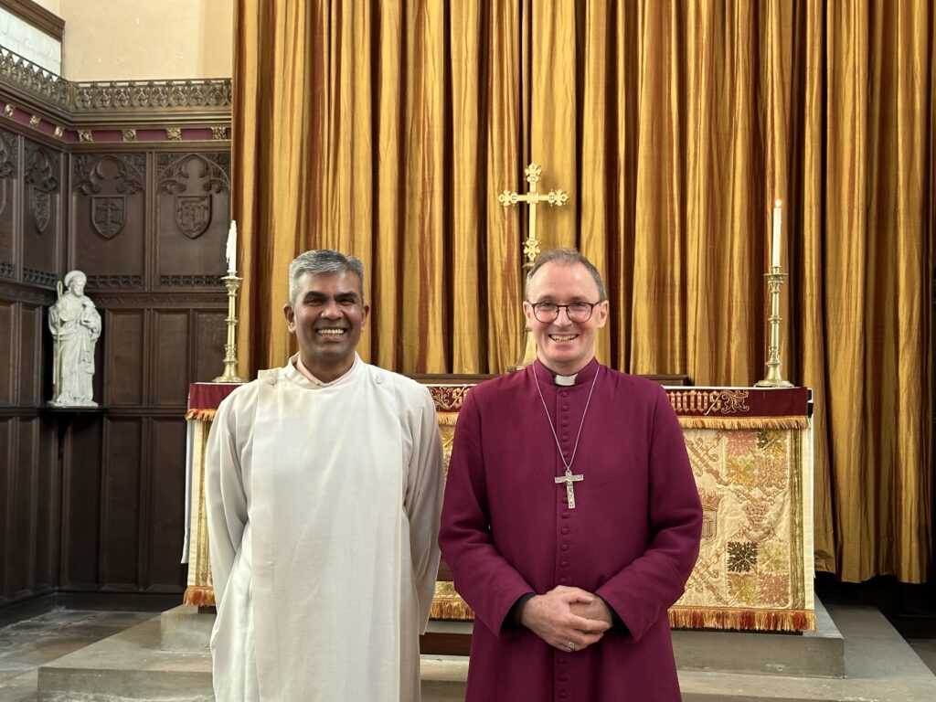 A new Rural Dean with the Bishop of Grantham
