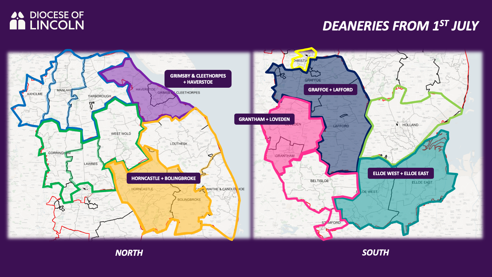 Deaneries and Deanery Partnerships in 2026 - Lincoln Diocese