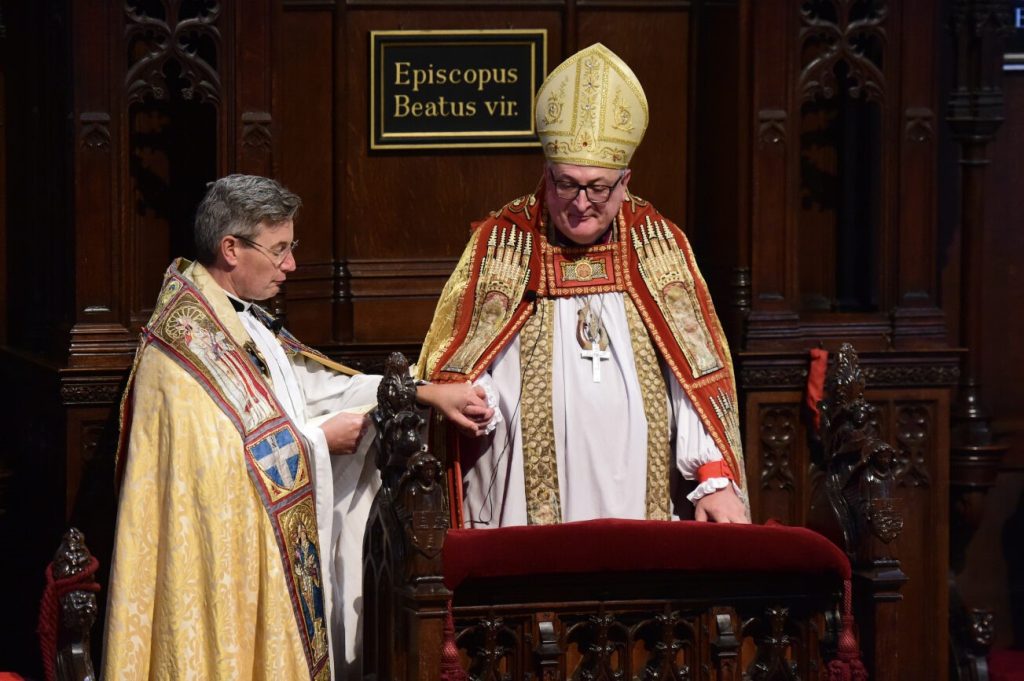 The Bishop in the Cathedral choir